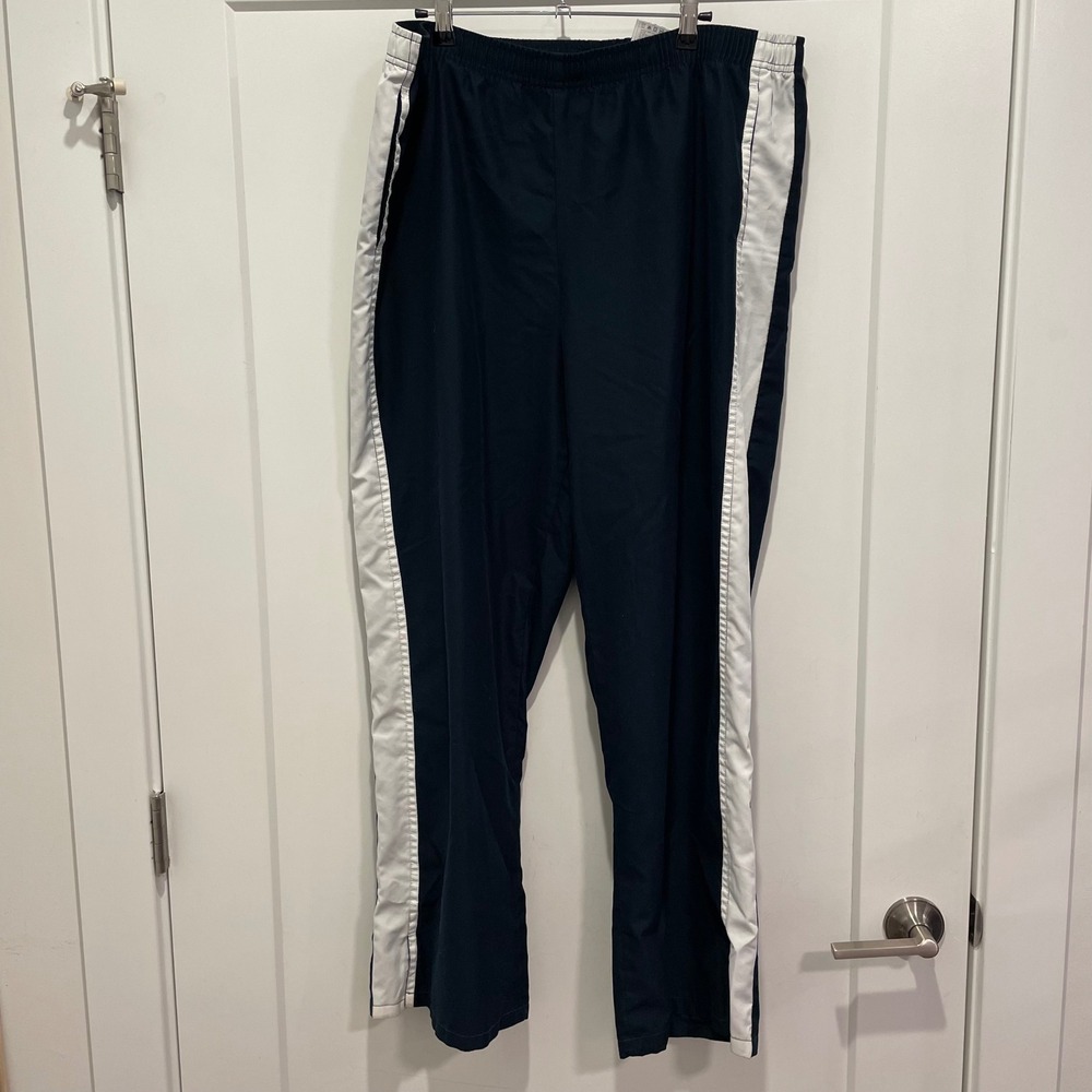 Nike Mens Vintage Track Pants Navy Blue White Side Stripe XL 58323 CA 05553